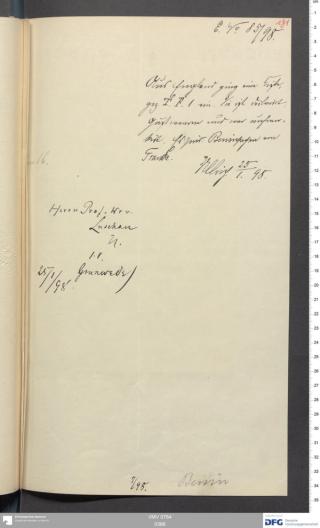 An archival document representing a Correspondence of 2 page(s)