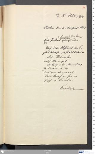 An archival document representing a Correspondence of 2 page(s)