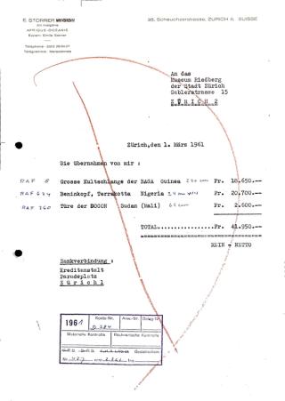 An archival document representing a Invoices of 1 page(s)