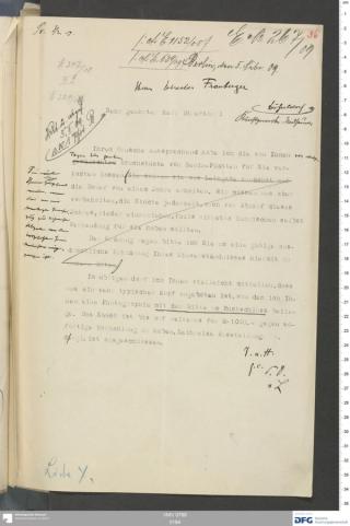 An archival document representing a Correspondence of 2 page(s)