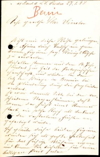An archival document representing a Correspondence of 2 page(s)