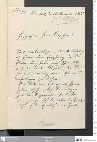 An archival document representing a Correspondence of 4 page(s)