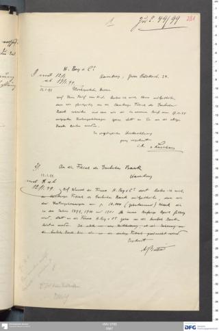 An archival document representing a Correspondence of 2 page(s)