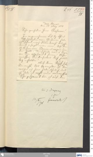 An archival document representing a Correspondence of 2 page(s)
