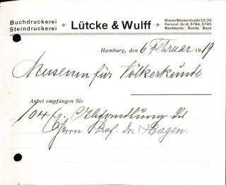 An archival document representing a Receipts of 1 page(s)