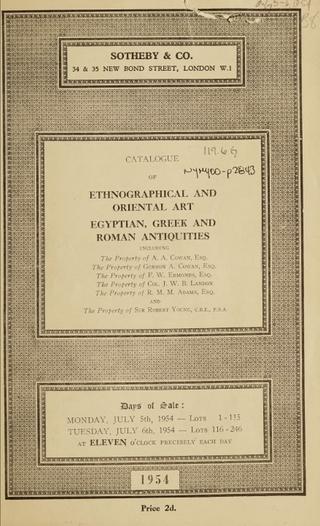 An archival document representing a Auction Catalog of 40 page(s)